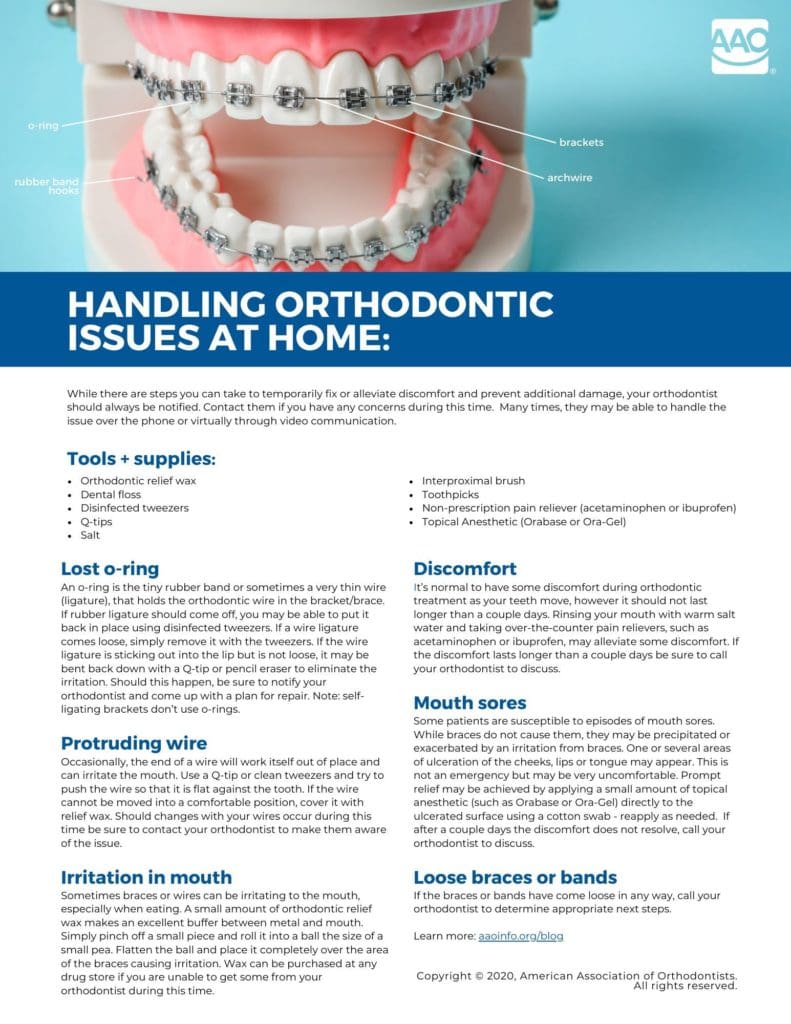 Handling Orthodontic Issues At Home