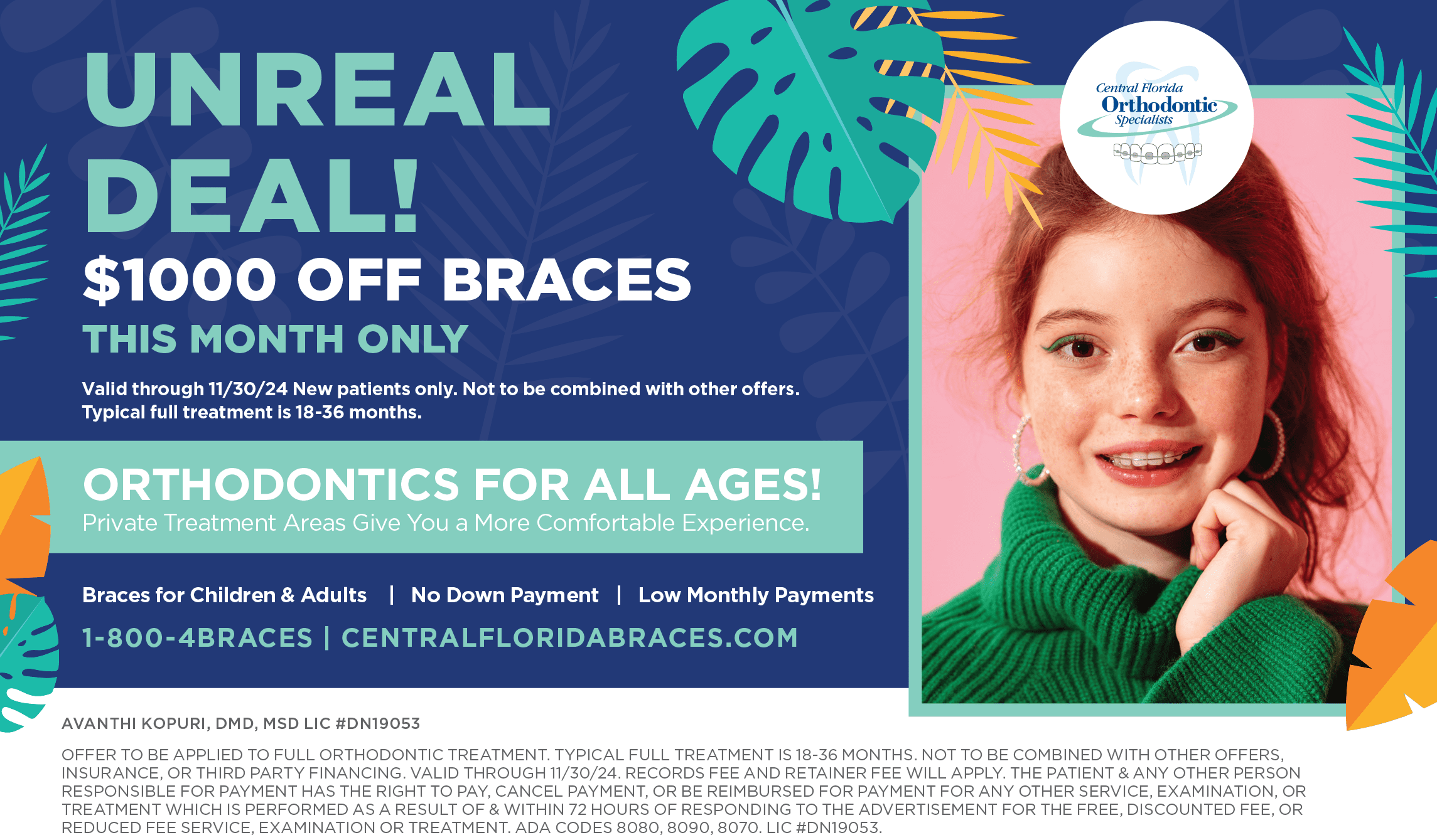 $1000 off braces