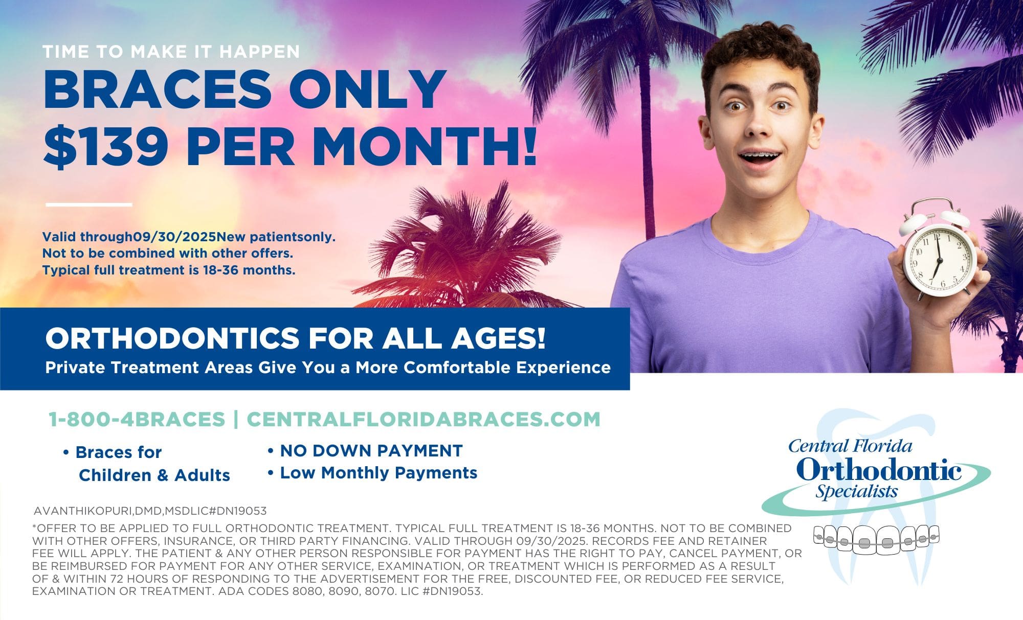 Braces only $139 per month